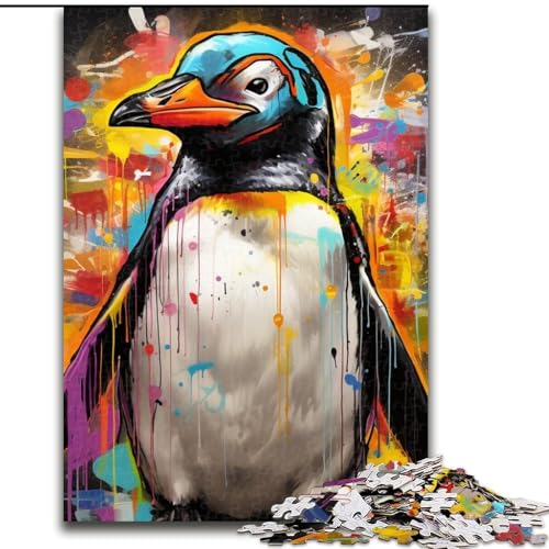 Puzzle 1000 Teile, Pinguin-Graffiti, anspruchsvolles Rätsel, anspruchsvolles Denkspiel für Teenager, Spaß für den Familienspielabend, 26x38cm Puzzle 1000 Teile, Pinguin-Graffiti, anspruchsvolles Rätsel, anspruchsvolles Denkspiel für Teenager, Spaß für den Familienspielabend, 26x38cm von LYXIANY