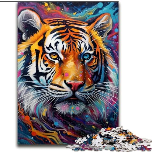 Puzzle 1000 Teile, Psychedelic Tiger, 1000 Teile, Puzzle, Spielzeug, Geschenk, pädagogisches, intellektuelles, entspannendes Spaßspiel für die ganze Familie, 26x38cm Puzzle 1000 Teile, Psychedelic Tiger, 1000 Teile, Puzzle, Spielzeug, Geschenk, pädagogisches, intellektuelles, entspannendes Spaßspiel für die ganze Familie, 26x38cm von LYXIANY