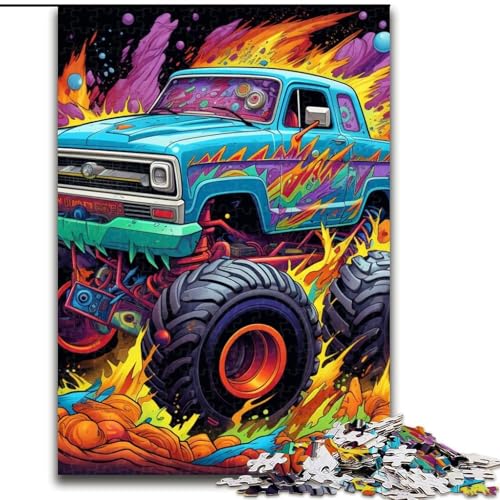 Puzzle 1000 Teile, Psychedelic Truck, Puzzle für Erwachsene, 1000 Teile, für Jugendliche, Lernspiele, Geschenke, 26x38cm Puzzle 1000 Teile, Psychedelic Truck, Puzzle für Erwachsene, 1000 Teile, für Jugendliche, Lernspiele, Geschenke, 26x38cm von LYXIANY