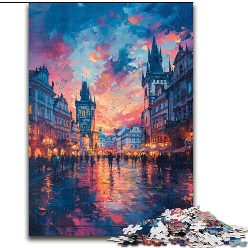 Puzzle 1000 Teile, Psychedelisches Big Ben, Holzpuzzle für Erwachsene, Größe 50x75cm, Denkspiel für Teenager und Familieninteraktion von LYXIANY
