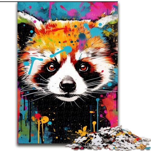 Puzzle 1000 Teile, Roter Panda, Kunst, Graffiti, 1000 Teile, Puzzle, Spielzeug, Geschenk, pädagogisches, intellektuelles, entspannendes Spaßspiel für die ganze Familie, 50x75cm Puzzle 1000 Teile, Roter Panda, Kunst, Graffiti, 1000 Teile, Puzzle, Spielzeug, Geschenk, pädagogisches, intellektuelles, entspannendes Spaßspiel für die ganze Familie, 50x75cm von LYXIANY