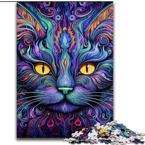 Puzzle 1000 Teile, Schwarze Katze, 1000 Teile, Puzzle, Spielzeug, Geschenk, pädagogisches, intellektuelles, entspannendes, lustiges Familienspiel, 50x75cm Puzzle 1000 Teile, Schwarze Katze, 1000 Teile, Puzzle, Spielzeug, Geschenk, pädagogisches, intellektuelles, entspannendes, lustiges Familienspiel, 50x75cm von LYXIANY