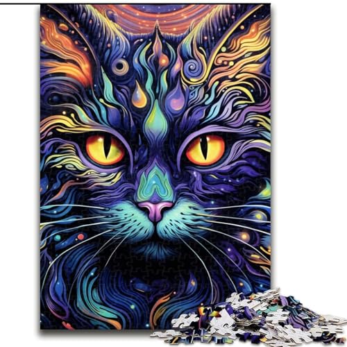 Puzzle 1000 Teile, Schwarze Katze, Puzzle für Erwachsene, 1000 Teile, für Jugendliche, Lernspiele, Geschenke, 26x38cm Puzzle 1000 Teile, Schwarze Katze, Puzzle für Erwachsene, 1000 Teile, für Jugendliche, Lernspiele, Geschenke, 26x38cm von LYXIANY