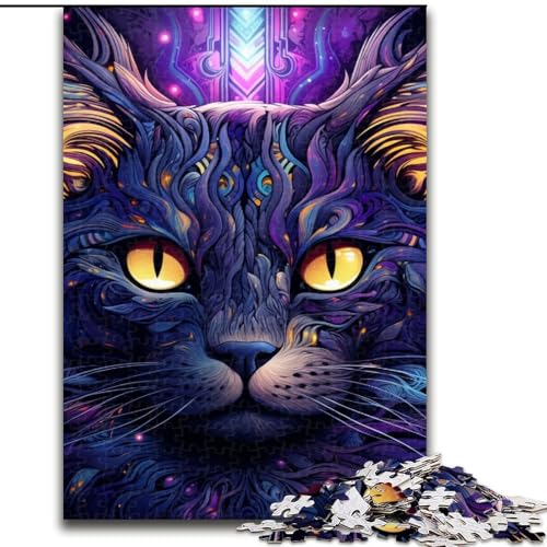 Puzzle 1000 Teile, Schwarze Katze, Puzzle für Erwachsene, 1000 Teile, für Jugendliche, Lernspiele, Geschenke, 50x75cm Puzzle 1000 Teile, Schwarze Katze, Puzzle für Erwachsene, 1000 Teile, für Jugendliche, Lernspiele, Geschenke, 50x75cm von LYXIANY