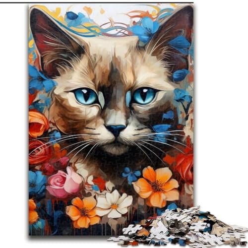 Puzzle 1000 Teile, Siamkatze, 1000 Teile, Puzzle, Spielzeug, Geschenk, pädagogisches, intellektuelles, entspannendes Spaßspiel für die ganze Familie, 50x75cm Puzzle 1000 Teile, Siamkatze, 1000 Teile, Puzzle, Spielzeug, Geschenk, pädagogisches, intellektuelles, entspannendes Spaßspiel für die ganze Familie, 50x75cm von LYXIANY
