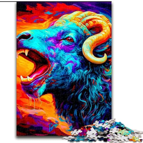 Puzzle 1000 Teile, Ziegen-Puzzle aus Holz für Erwachsene, Größe 50x75cm, Denkspiel für Teenager und Familieninteraktion Puzzle 1000 Teile, Ziegen-Puzzle aus Holz für Erwachsene, Größe 50x75cm, Denkspiel für Teenager und Familieninteraktion von LYXIANY