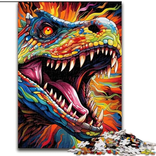 Puzzle 1000 Teile, bunter Dinosaurier, 1000 Teile, Puzzle, Spielzeug, Geschenk, pädagogisches, intellektuelles, entspannendes Spaßspiel für die ganze Familie, 26x38cm Puzzle 1000 Teile, bunter Dinosaurier, 1000 Teile, Puzzle, Spielzeug, Geschenk, pädagogisches, intellektuelles, entspannendes Spaßspiel für die ganze Familie, 26x38cm von LYXIANY