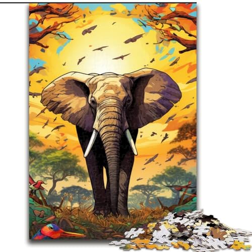 Puzzle 1000 Teile, bunter Kunstelefant, 1000 Teile, Puzzle, Spielzeug, Geschenk, pädagogisches, intellektuelles, entspannendes Spaßspiel für die ganze Familie, 50x75cm Puzzle 1000 Teile, bunter Kunstelefant, 1000 Teile, Puzzle, Spielzeug, Geschenk, pädagogisches, intellektuelles, entspannendes Spaßspiel für die ganze Familie, 50x75cm von LYXIANY
