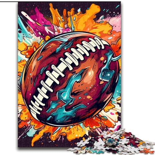 Puzzle 1000 Teile, buntes American-Football-Puzzle für Erwachsene, 1000 Teile, für Jugendliche, Lernspiele, Geschenke, 26x38cm Puzzle 1000 Teile, buntes American-Football-Puzzle für Erwachsene, 1000 Teile, für Jugendliche, Lernspiele, Geschenke, 26x38cm von LYXIANY