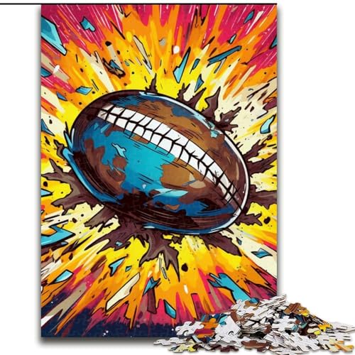 Puzzle 1000 Teile, buntes American-Football-Puzzle für Erwachsene, 1000 Teile, für Jugendliche, Lernspiele, Geschenke, 50x75cm Puzzle 1000 Teile, buntes American-Football-Puzzle für Erwachsene, 1000 Teile, für Jugendliche, Lernspiele, Geschenke, 50x75cm von LYXIANY