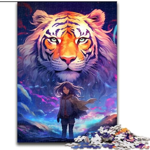 Puzzle 1000 Teile, buntes Tier-Tiger-Puzzle, Holzpuzzle, interaktives Familienspiel, Denksportaufgabe, Lernspielzeug, Größe 50x75cm Puzzle 1000 Teile, buntes Tier-Tiger-Puzzle, Holzpuzzle, interaktives Familienspiel, Denksportaufgabe, Lernspielzeug, Größe 50x75cm von LYXIANY