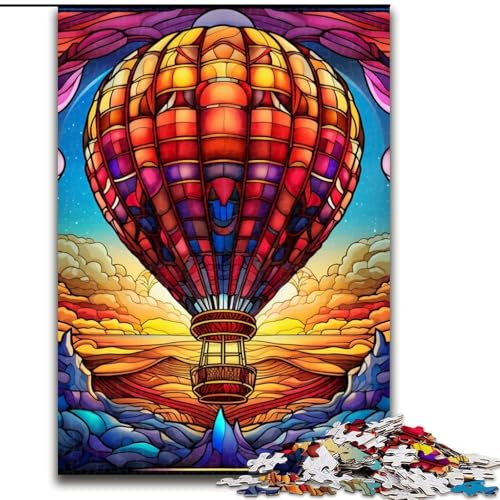 Puzzle 1000 Teile, farbenfrohe Kunst, Heißluftballon, 1000 Teile, Puzzle, Spielzeug, Geschenk, pädagogisches, intellektuelles, entspannendes Spaßspiel für die ganze Familie, 26x38cm Puzzle 1000 Teile, farbenfrohe Kunst, Heißluftballon, 1000 Teile, Puzzle, Spielzeug, Geschenk, pädagogisches, intellektuelles, entspannendes Spaßspiel für die ganze Familie, 26x38cm von LYXIANY