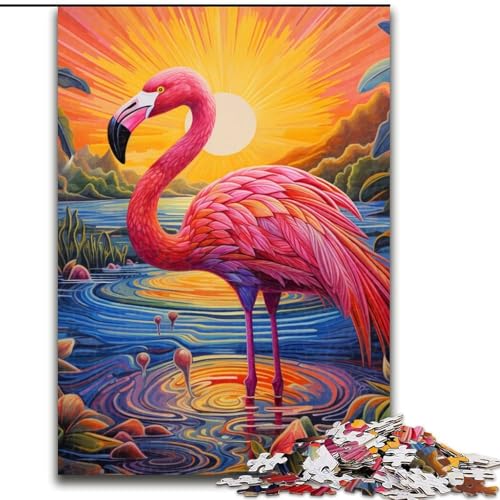 Puzzle 1000 Teile, farbenfrohes Kunst-Flamingo, 1000-teiliges Puzzle, Spielzeug, Geschenk, pädagogisches, intellektuelles, entspannendes Spaßspiel für die ganze Familie, 26x38cm Puzzle 1000 Teile, farbenfrohes Kunst-Flamingo, 1000-teiliges Puzzle, Spielzeug, Geschenk, pädagogisches, intellektuelles, entspannendes Spaßspiel für die ganze Familie, 26x38cm von LYXIANY