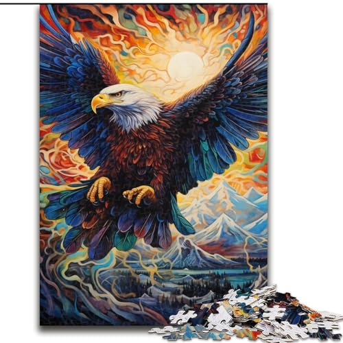 Puzzle 1000 Teile, farbenfrohes Kunstadler-Puzzle aus Karton für Erwachsene, 26x38cm, Geburtstage und Feiertage Puzzle 1000 Teile, farbenfrohes Kunstadler-Puzzle aus Karton für Erwachsene, 26x38cm, Geburtstage und Feiertage von LYXIANY