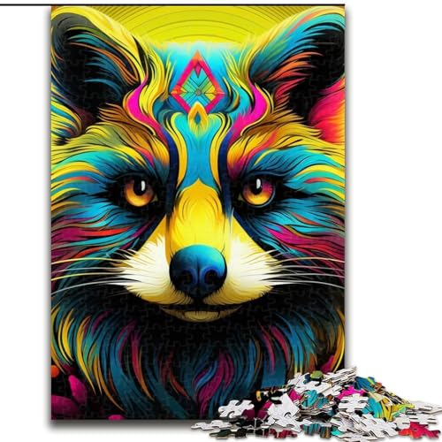 Puzzle 1000 Teile, rosa Waschbär, Puzzle für Erwachsene, 1000 Teile, für Jugendliche, Lernspiele, Geschenke, 26x38cm Puzzle 1000 Teile, rosa Waschbär, Puzzle für Erwachsene, 1000 Teile, für Jugendliche, Lernspiele, Geschenke, 26x38cm von LYXIANY