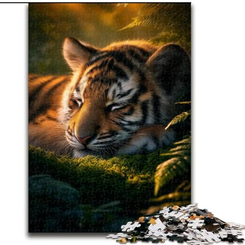 Puzzle 1000 Teile, schlafender Tiger, Puzzle aus Holz, Spaß für die ganze Familie, Basteln, perfekt für Geburtstage, Feiertage, Größe 50x75cm Puzzle 1000 Teile, schlafender Tiger, Puzzle aus Holz, Spaß für die ganze Familie, Basteln, perfekt für Geburtstage, Feiertage, Größe 50x75cm von LYXIANY