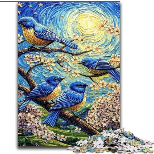 Puzzle 1000 Teile „Blauvogel auf dem Baum“, Puzzle aus Holz, anspruchsvolles Denkspiel für Teenager, Familienspaß, interaktives Spiel, Größe 50x75cm Puzzle 1000 Teile „Blauvogel auf dem Baum“, Puzzle aus Holz, anspruchsvolles Denkspiel für Teenager, Familienspaß, interaktives Spiel, Größe 50x75cm von LYXIANY
