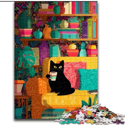 Puzzle 1000 Teile Abstrakte Katzenpuzzles aus Holz, Weihnachten, Halloween, Ostern, Neujahr, Größe 50x75cm Puzzle 1000 Teile Abstrakte Katzenpuzzles aus Holz, Weihnachten, Halloween, Ostern, Neujahr, Größe 50x75cm von LYXIANY