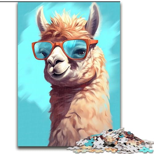 Puzzle 1000 Teile Alpaka-Sonnenbrille Holzpuzzle für Erwachsene, Größe 50x75cm, Denkspiel für Teenager und Familieninteraktion Puzzle 1000 Teile Alpaka-Sonnenbrille Holzpuzzle für Erwachsene, Größe 50x75cm, Denkspiel für Teenager und Familieninteraktion von LYXIANY