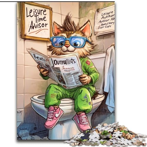 Puzzle 1000 Teile Cat Go Toilet – Herausforderndes DIY-Denkspiel, perfektes Familienspiel oder dekoratives Geschenk, Größe: 50x75cm Puzzle 1000 Teile Cat Go Toilet – Herausforderndes DIY-Denkspiel, perfektes Familienspiel oder dekoratives Geschenk, Größe: 50x75cm von LYXIANY