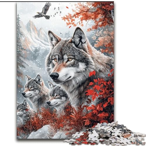Puzzle 1000 Teile Dschungelwolf Puzzle aus Holz, Spaß für die ganze Familie, Basteln, perfekt für Geburtstage, Feiertage, Größe 50x75cm Puzzle 1000 Teile Dschungelwolf Puzzle aus Holz, Spaß für die ganze Familie, Basteln, perfekt für Geburtstage, Feiertage, Größe 50x75cm von LYXIANY