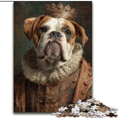 Puzzle 1000 Teile Edle Bulldogge, Puzzle aus Holz, Spaß für die ganze Familie, Basteln, perfekt für Geburtstage, Feiertage, Größe 50x75cm Puzzle 1000 Teile Edle Bulldogge, Puzzle aus Holz, Spaß für die ganze Familie, Basteln, perfekt für Geburtstage, Feiertage, Größe 50x75cm von LYXIANY
