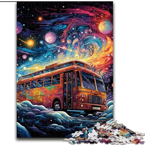 Puzzle 1000 Teile Galaxy Bus, anspruchsvolle Puzzles, 26x38cm, kompliziertes Design für Teenager, DIY-Dekor und gehirnfördernder Spaß von LYXIANY