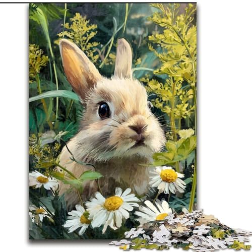 Puzzle 1000 Teile Kaninchen-Puzzle aus Holz, Weihnachten, Halloween, Ostern, Neujahr, Größe 50x75cm Puzzle 1000 Teile Kaninchen-Puzzle aus Holz, Weihnachten, Halloween, Ostern, Neujahr, Größe 50x75cm von LYXIANY