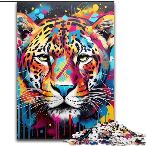 Puzzle 1000 Teile Leoparden-Graffiti, anspruchsvolle Puzzles, 26x38cm, kompliziertes Design für Teenager, DIY-Dekor und gehirnfördernder Spaß Puzzle 1000 Teile Leoparden-Graffiti, anspruchsvolle Puzzles, 26x38cm, kompliziertes Design für Teenager, DIY-Dekor und gehirnfördernder Spaß von LYXIANY