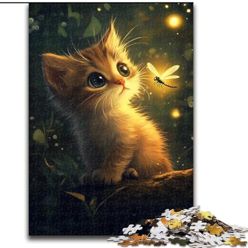 Puzzle 1000 Teile Libellen- und Katzenpuzzle aus Karton, Weihnachten, Halloween, Ostern, Neujahr, Größe 26X38cm Puzzle 1000 Teile Libellen- und Katzenpuzzle aus Karton, Weihnachten, Halloween, Ostern, Neujahr, Größe 26X38cm von LYXIANY