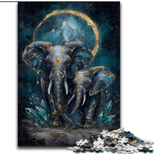 Puzzle 1000 Teile Magischer Elefant, Puzzle aus Holz, Spaß für die ganze Familie, Basteln, perfekt für Geburtstage, Feiertage, Größe 50x75cm Puzzle 1000 Teile Magischer Elefant, Puzzle aus Holz, Spaß für die ganze Familie, Basteln, perfekt für Geburtstage, Feiertage, Größe 50x75cm von LYXIANY