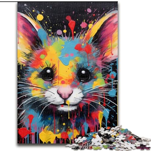 Puzzle 1000 Teile Maus Puzzle 1000 Teile für Erwachsene Familieninteraktives Spiel, DIY Heimdekoration Gehirnherausforderung Geschenk 50x75cm von LYXIANY