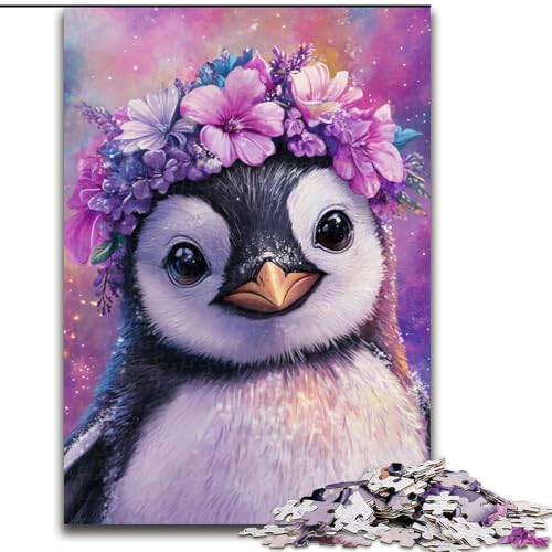 Puzzle 1000 Teile Pinguine und Blumen Puzzle aus Holz, anspruchsvolles Denkspiel für Teenager, Familienspaß, interaktives Spiel, Größe 50x75cm Puzzle 1000 Teile Pinguine und Blumen Puzzle aus Holz, anspruchsvolles Denkspiel für Teenager, Familienspaß, interaktives Spiel, Größe 50x75cm von LYXIANY