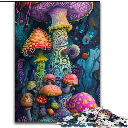 Puzzle 1000 Teile Psychedelische Pilze Holzpuzzle für Erwachsene, Größe 50x75cm, Denkspiel für Teenager und Familieninteraktion Puzzle 1000 Teile Psychedelische Pilze Holzpuzzle für Erwachsene, Größe 50x75cm, Denkspiel für Teenager und Familieninteraktion von LYXIANY