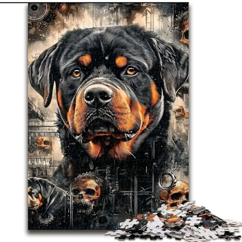 Puzzle 1000 Teile Rottweiler-Collage-Puzzle aus Holz, Spaß für die ganze Familie, Basteln, perfekt für Geburtstage, Feiertage, Größe 50x75cm Puzzle 1000 Teile Rottweiler-Collage-Puzzle aus Holz, Spaß für die ganze Familie, Basteln, perfekt für Geburtstage, Feiertage, Größe 50x75cm von LYXIANY