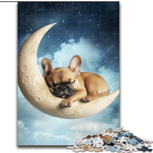 Puzzle 1000 Teile Schlafender Mops, Puzzle aus Karton, Spaß für die ganze Familie, Basteln, perfekt für Geburtstage, Feiertage, Größe 38x26cm von LYXIANY