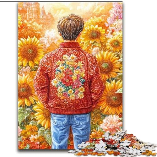 Puzzle 1000 Teile Sonnenblumenmann-Puzzle aus Holz, Spaß für die ganze Familie, Basteln, perfekt für Geburtstage, Feiertage, Größe 50x75cm Puzzle 1000 Teile Sonnenblumenmann-Puzzle aus Holz, Spaß für die ganze Familie, Basteln, perfekt für Geburtstage, Feiertage, Größe 50x75cm von LYXIANY