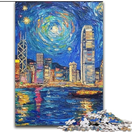 Puzzle 1000 Teile Sternenhimmel Farbe aus Holz, Hochschwieriges Denkspiel für Teenager, Größe 50x75cm, Weihnachten oder Geburtstage Puzzle 1000 Teile Sternenhimmel Farbe aus Holz, Hochschwieriges Denkspiel für Teenager, Größe 50x75cm, Weihnachten oder Geburtstage von LYXIANY