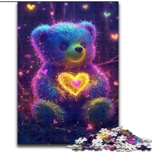 Puzzle 1000 Teile Teddybär-Puzzle aus Holz, Spaß für die ganze Familie, Basteln, perfekt für Geburtstage, Feiertage, Größe 50x75cm von LYXIANY