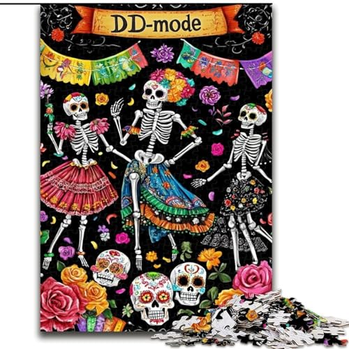 Puzzle 1000 Teile Untotes Skelett Puzzle aus Holz, Spaß für die ganze Familie, Basteln, Perfekt für Geburtstage, Feiertage, Größe 50x75cm Puzzle 1000 Teile Untotes Skelett Puzzle aus Holz, Spaß für die ganze Familie, Basteln, Perfekt für Geburtstage, Feiertage, Größe 50x75cm von LYXIANY