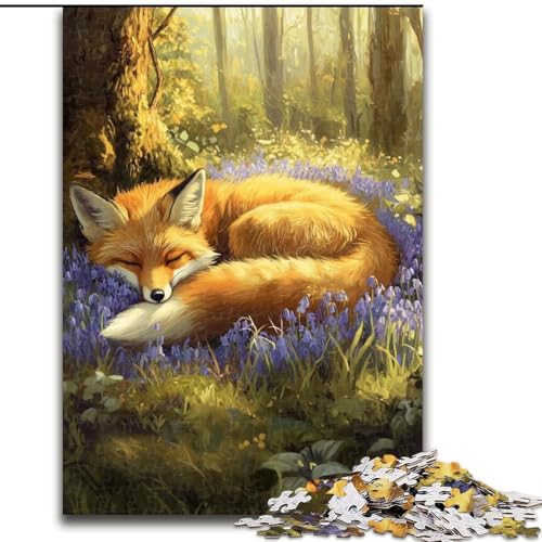 Puzzle 1000 Teile Waldfuchs Puzzle aus Holz, Spaß für die ganze Familie, Basteln, perfekt für Geburtstage, Feiertage, Größe 50x75cm von LYXIANY