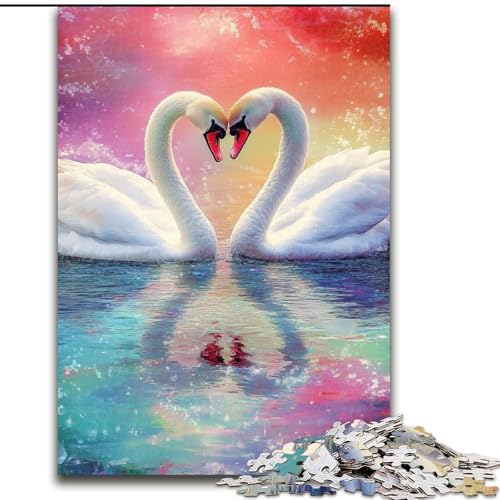 Puzzle 1000 Teile Weißer Schwan, Puzzle aus Holz, Spaß für die ganze Familie, Basteln, perfekt für Geburtstage, Feiertage, Größe 50x75cm Puzzle 1000 Teile Weißer Schwan, Puzzle aus Holz, Spaß für die ganze Familie, Basteln, perfekt für Geburtstage, Feiertage, Größe 50x75cm von LYXIANY