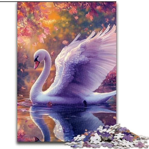 Puzzle 1000 Teile Weißer Schwan, Puzzle aus Holz, Spaß für die ganze Familie, Basteln, perfekt für Geburtstage, Feiertage, Größe 50x75cm Puzzle 1000 Teile Weißer Schwan, Puzzle aus Holz, Spaß für die ganze Familie, Basteln, perfekt für Geburtstage, Feiertage, Größe 50x75cm von LYXIANY