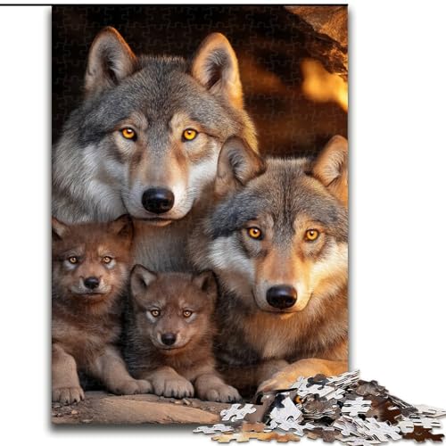 Puzzle 1000 Teile Wolfsfamilie Puzzle aus Holz, Spaß für die ganze Familie, Basteln, perfekt für Geburtstage, Feiertage, Größe 50x75cm Puzzle 1000 Teile Wolfsfamilie Puzzle aus Holz, Spaß für die ganze Familie, Basteln, perfekt für Geburtstage, Feiertage, Größe 50x75cm von LYXIANY