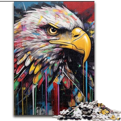 Puzzle 1000 Teile für Erwachsene, Adler-Graffiti, Holzpuzzle, 50x75cm, perfekt für Halloween, Weihnachten, Geburtstagsgeschenk Puzzle 1000 Teile für Erwachsene, Adler-Graffiti, Holzpuzzle, 50x75cm, perfekt für Halloween, Weihnachten, Geburtstagsgeschenk von LYXIANY