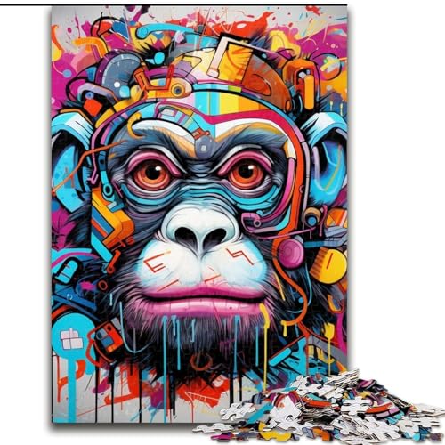 Puzzle 1000 Teile für Erwachsene, Affen-Graffiti, 1000-teiliges Puzzle entwickelt Hand-Auge-Koordinationsfähigkeiten, 26x38cm Puzzle 1000 Teile für Erwachsene, Affen-Graffiti, 1000-teiliges Puzzle entwickelt Hand-Auge-Koordinationsfähigkeiten, 26x38cm von LYXIANY