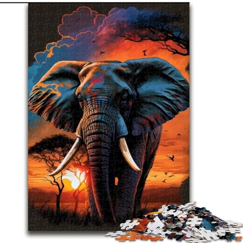 Puzzle 1000 Teile für Erwachsene, Afrikanischer Elefant, Holzpuzzle, interaktives Familienspiel, Denksportaufgabe, Lernspielzeug, Größe 50x75cm Puzzle 1000 Teile für Erwachsene, Afrikanischer Elefant, Holzpuzzle, interaktives Familienspiel, Denksportaufgabe, Lernspielzeug, Größe 50x75cm von LYXIANY