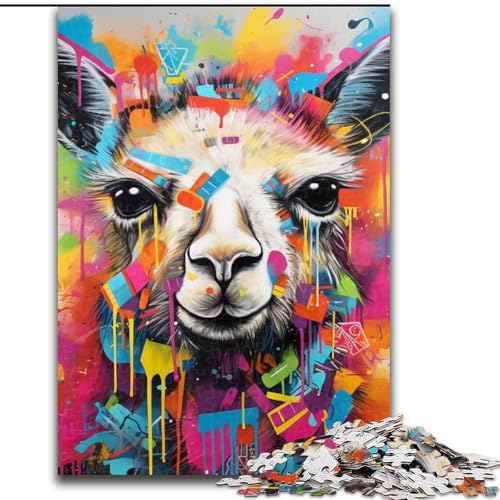 Puzzle 1000 Teile für Erwachsene, Alpaka-Holzpuzzle, Denksportaufgabe, Teenager und Heimdekoration, 50x75cm Puzzle 1000 Teile für Erwachsene, Alpaka-Holzpuzzle, Denksportaufgabe, Teenager und Heimdekoration, 50x75cm von LYXIANY