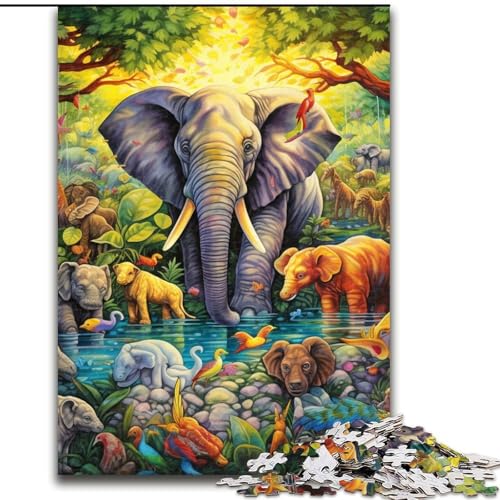 Puzzle 1000 Teile für Erwachsene, Art Elephant Puzzles für Erwachsene, 26x38cm, Denksportaufgabe, Spiel für Erwachsene, interaktive Familienaktivität Puzzle 1000 Teile für Erwachsene, Art Elephant Puzzles für Erwachsene, 26x38cm, Denksportaufgabe, Spiel für Erwachsene, interaktive Familienaktivität von LYXIANY