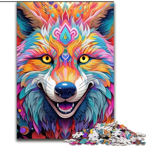 Puzzle 1000 Teile für Erwachsene, Art Wolf-Puzzle aus Pappe, Denkspiel für Teenager, 26x38cm Puzzle 1000 Teile für Erwachsene, Art Wolf-Puzzle aus Pappe, Denkspiel für Teenager, 26x38cm von LYXIANY